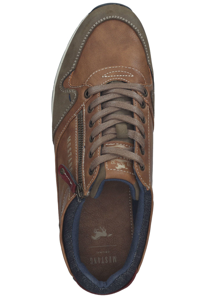 Mustang Sneaker Lederimitat/Textil Hellbraun