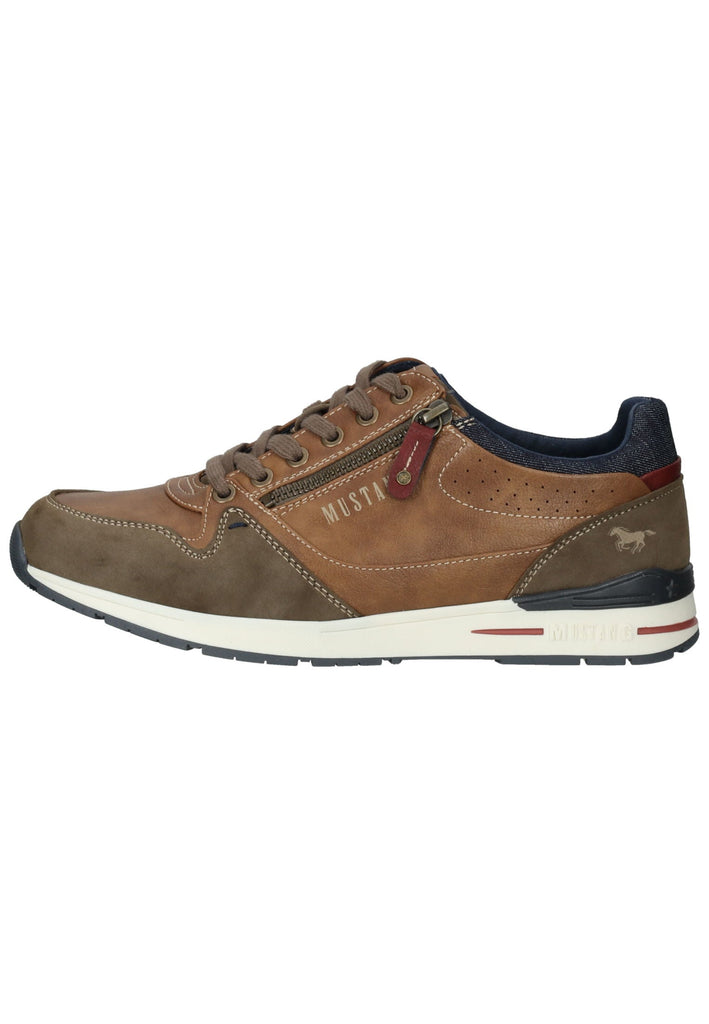 Mustang Sneaker Lederimitat/Textil Hellbraun