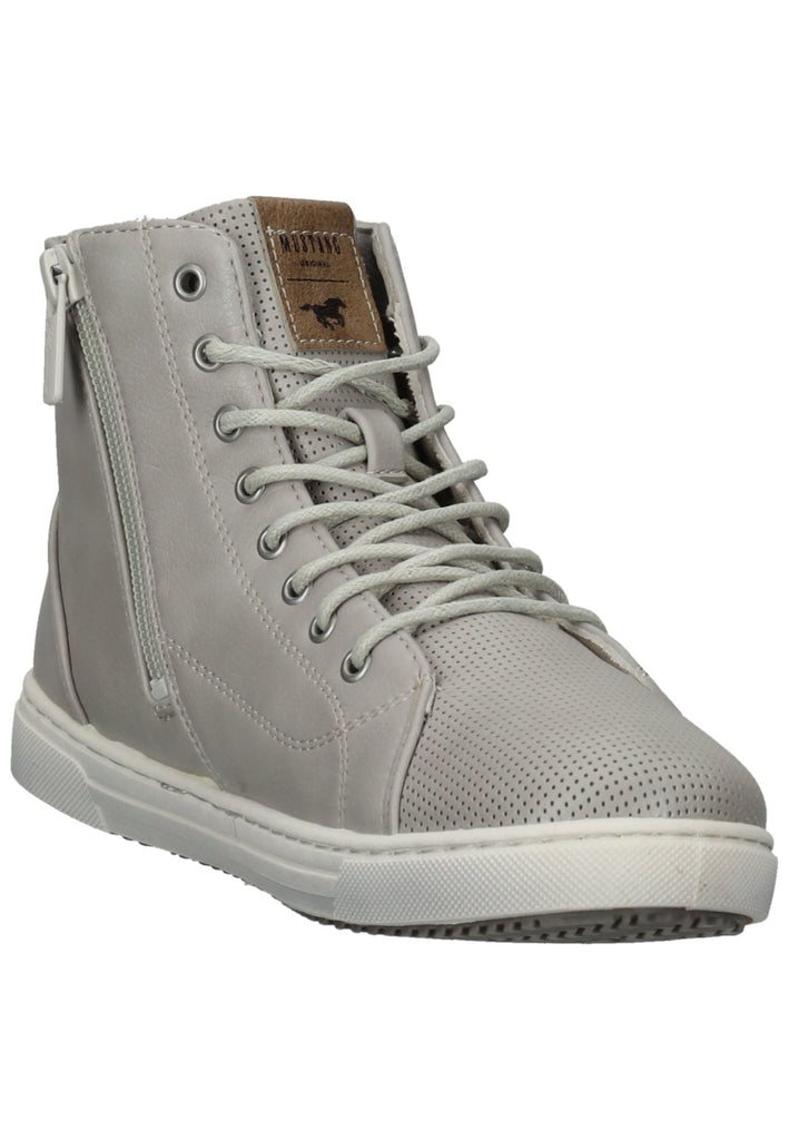 Mustang Sneaker Lederimitat/Textil Hellgrau