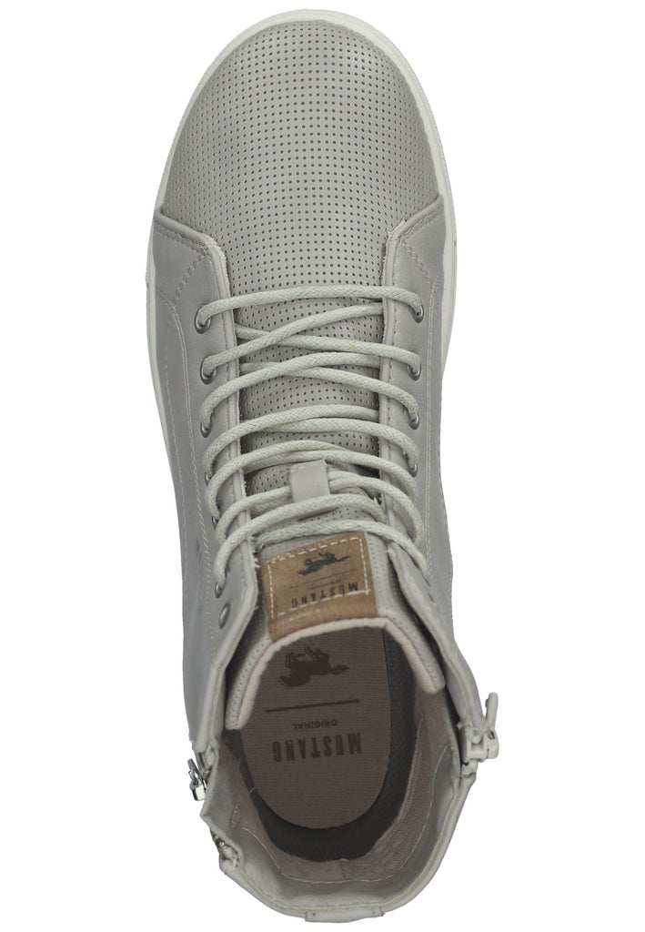 Mustang Sneaker Lederimitat/Textil Hellgrau