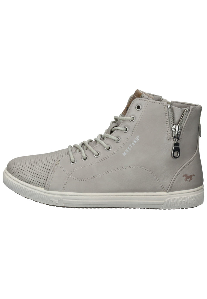 Mustang Sneaker Lederimitat/Textil Hellgrau