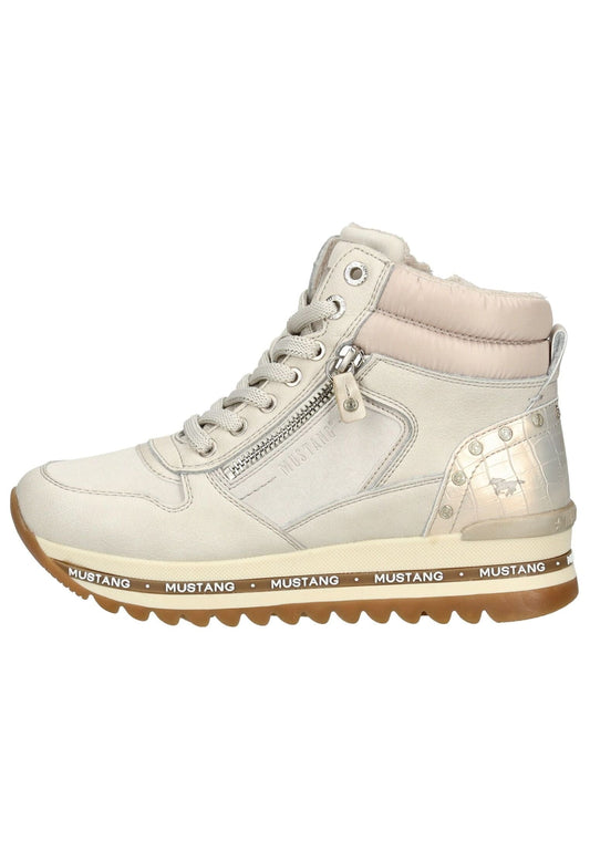 Mustang Sneaker Lederimitat/Textil Ivory Warmfutter