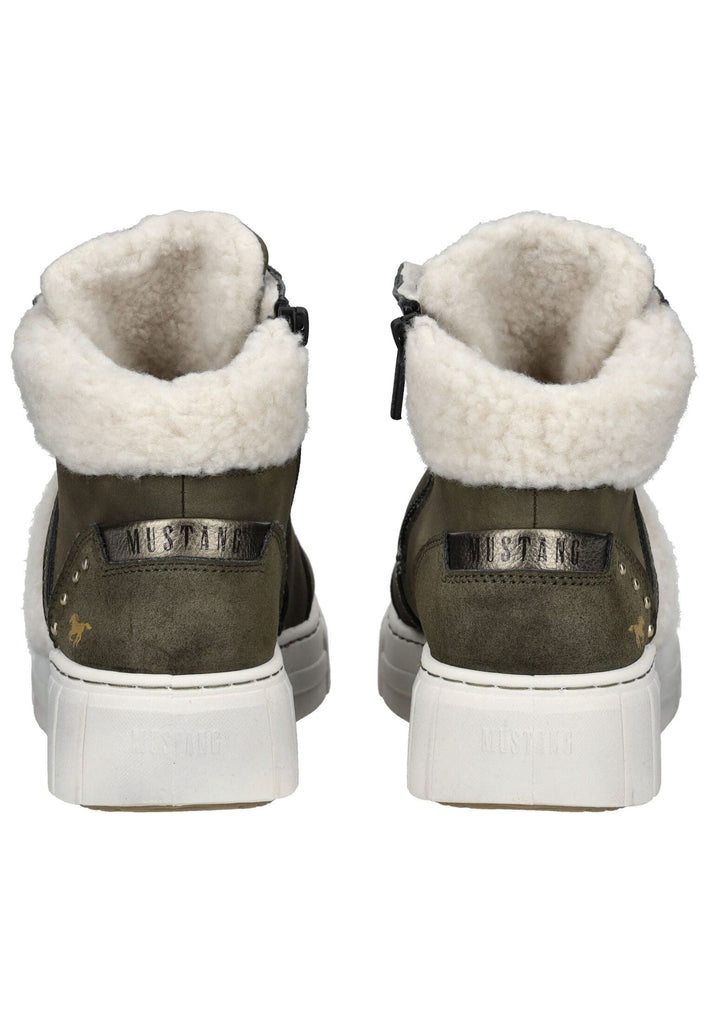 Mustang Sneaker Lederimitat/Textil Military Warmfutter