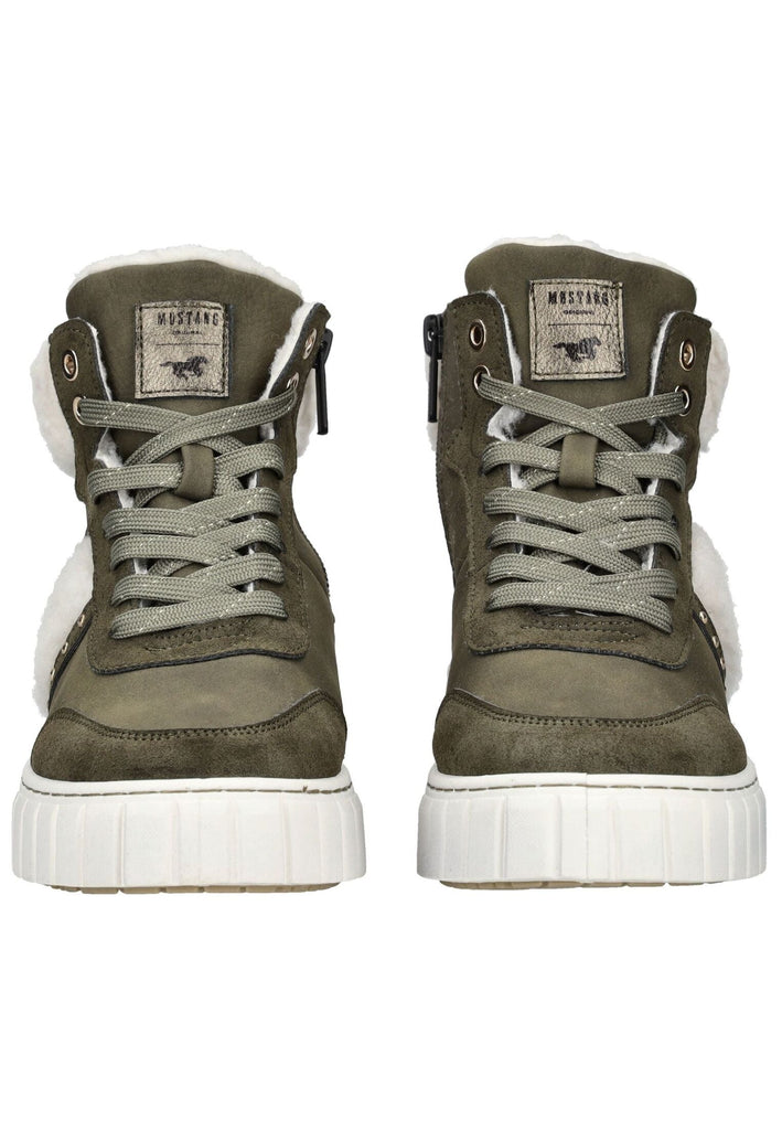 Mustang Sneaker Lederimitat/Textil Military Warmfutter