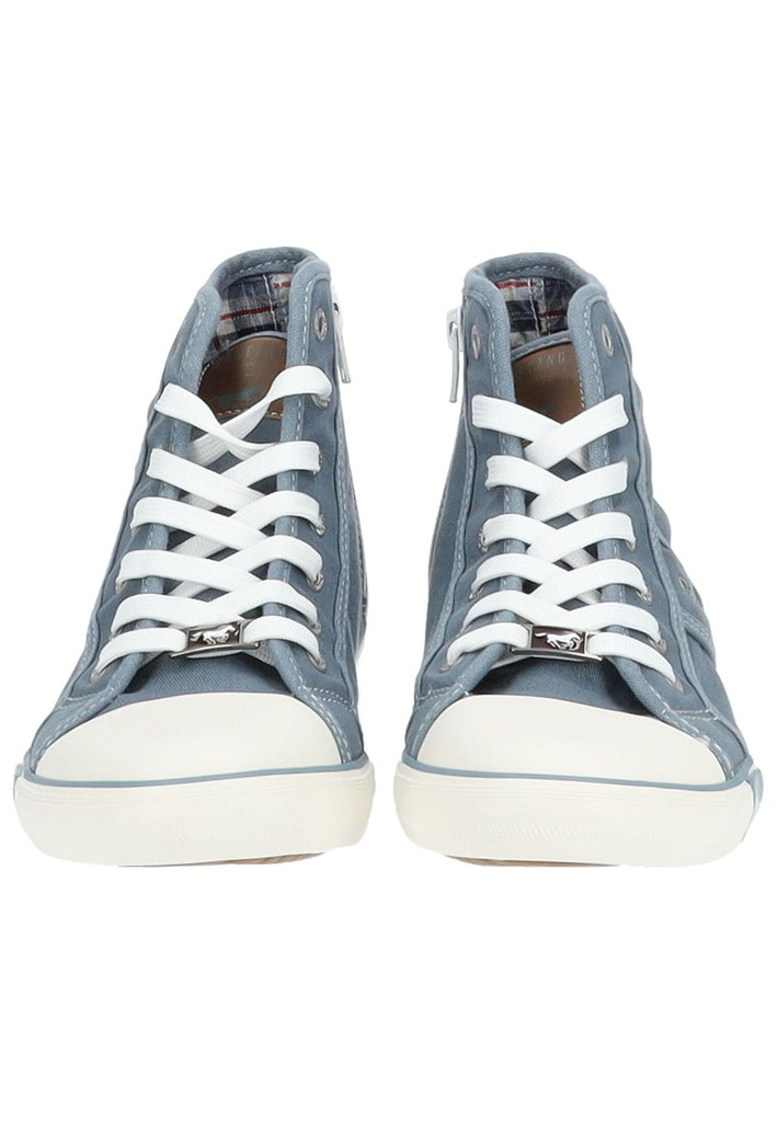 Mustang Sneaker Lederimitat/Textil Mittelblau