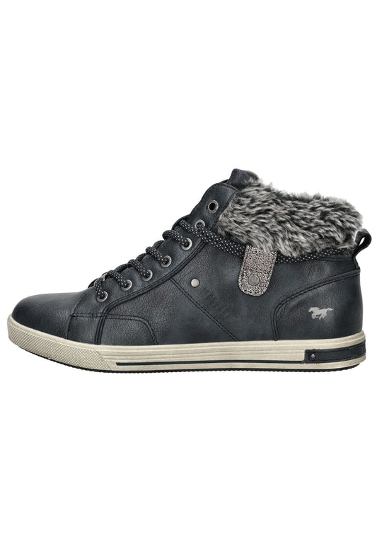 Mustang Sneaker Lederimitat/Textil Navy Warmfutter