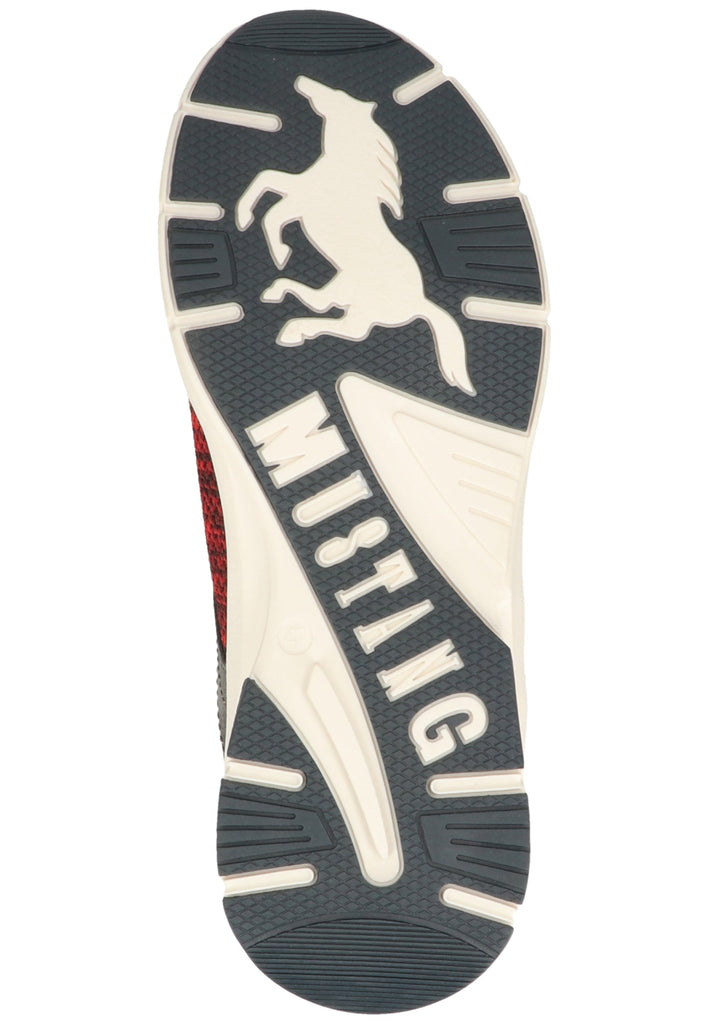 Mustang Sneaker Lederimitat/Textil Rot/Schwarz