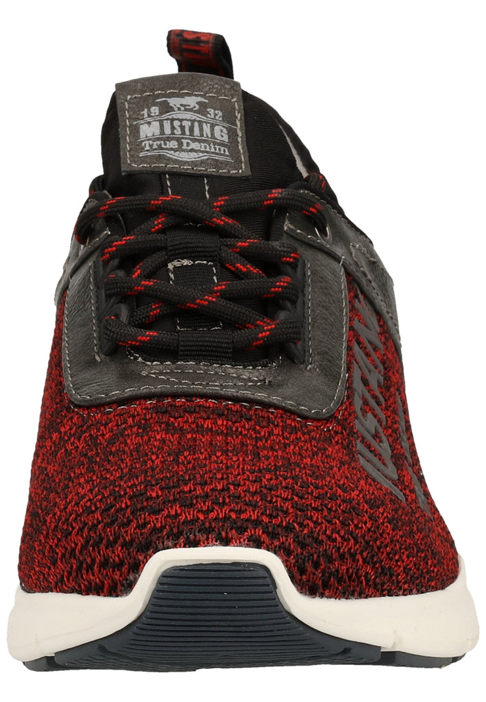 Mustang Sneaker Lederimitat/Textil Rot/Schwarz