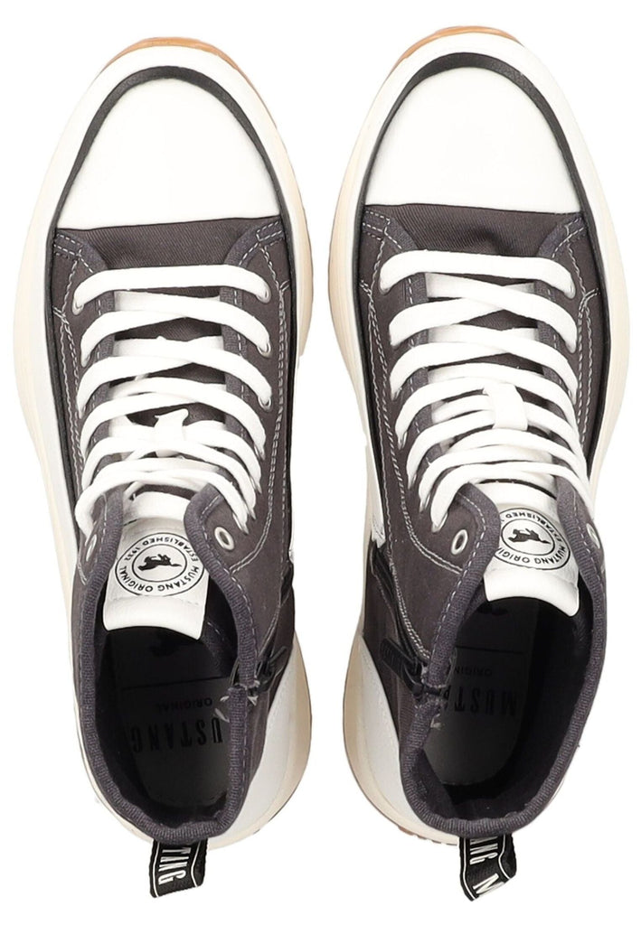 Mustang Sneaker Lederimitat/Textil Schwarz