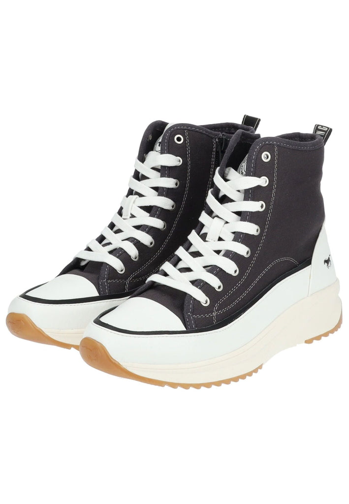 Mustang Sneaker Lederimitat/Textil Schwarz