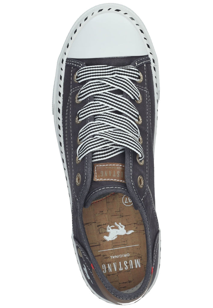 Mustang Sneaker Lederimitat/Textil Schwarz