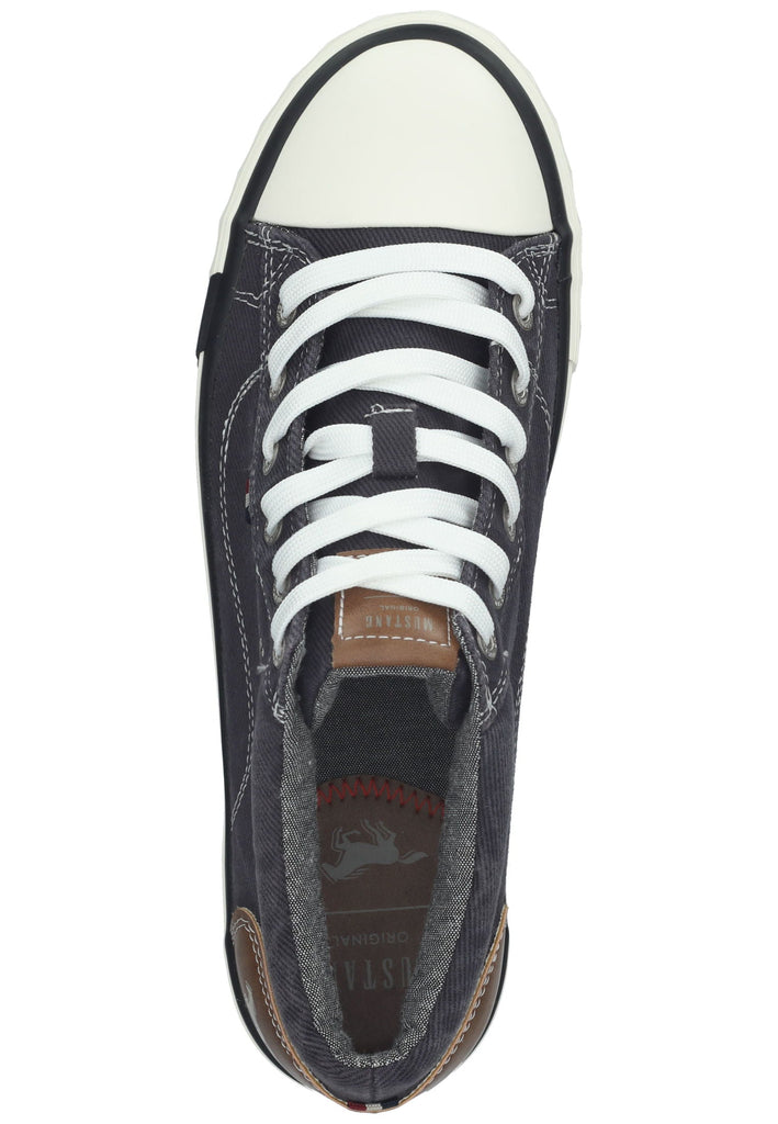 Mustang Sneaker Lederimitat/Textil Schwarz