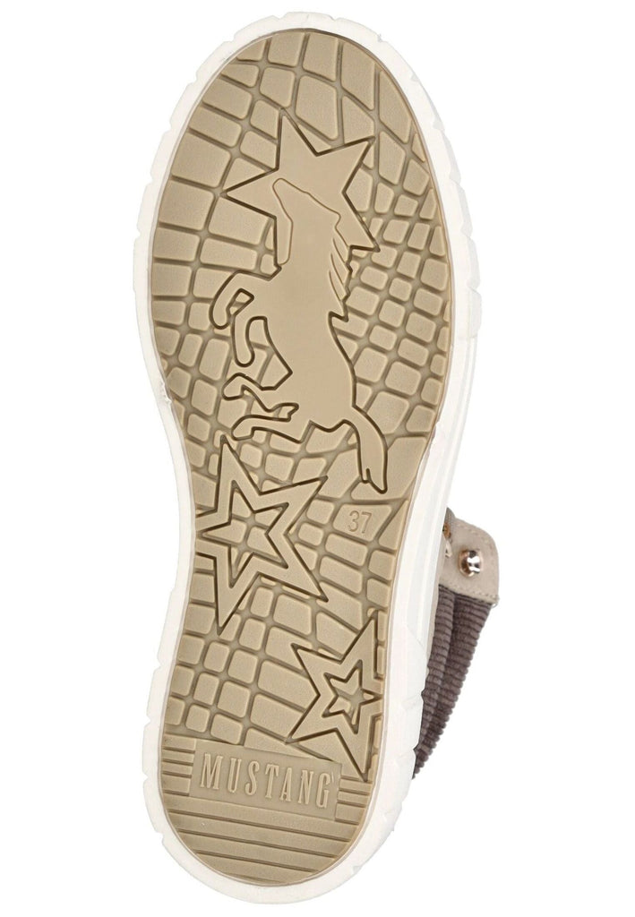 Mustang Sneaker Lederimitat/Textil Taupe Warmfutter
