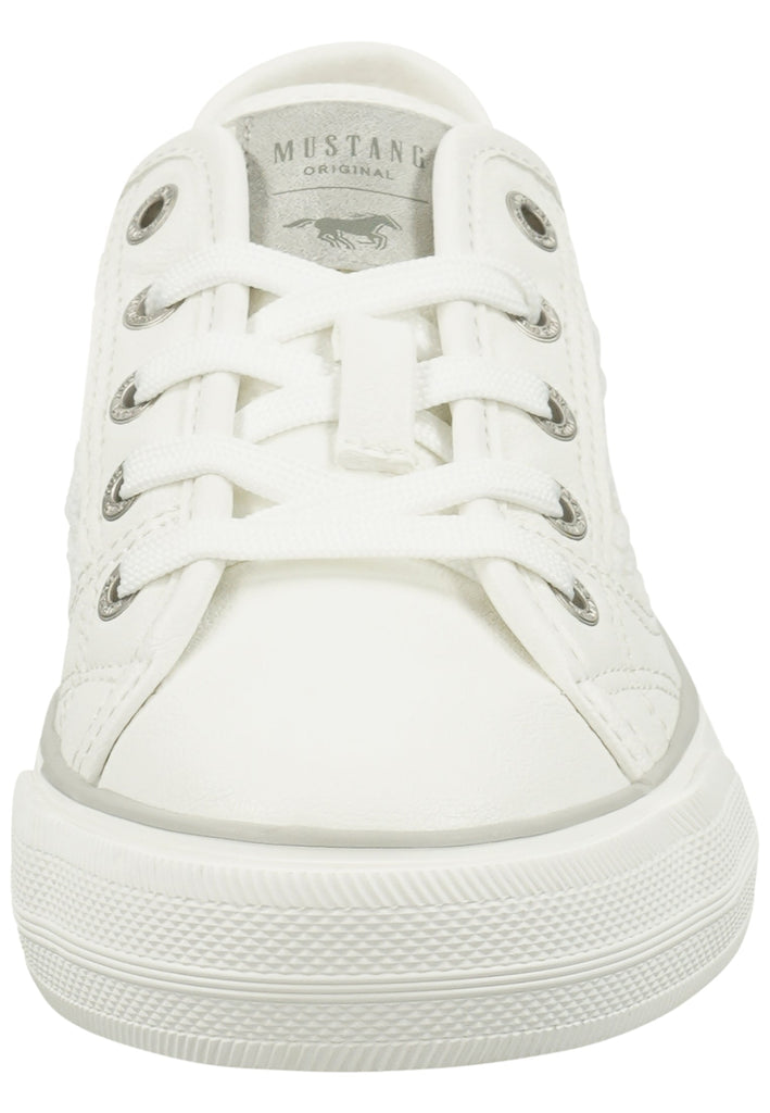 Mustang Sneaker Lederimitat/Textil Weiß
