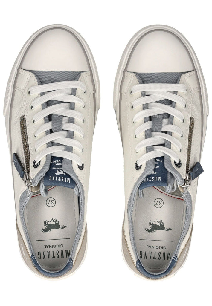Mustang Sneaker Lederimitat/Textil Weiß