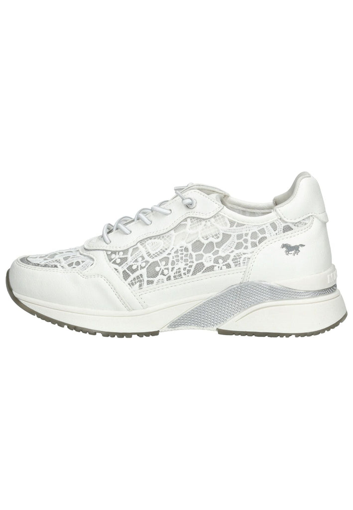 Mustang Sneaker Lederimitat/Textil Weiß