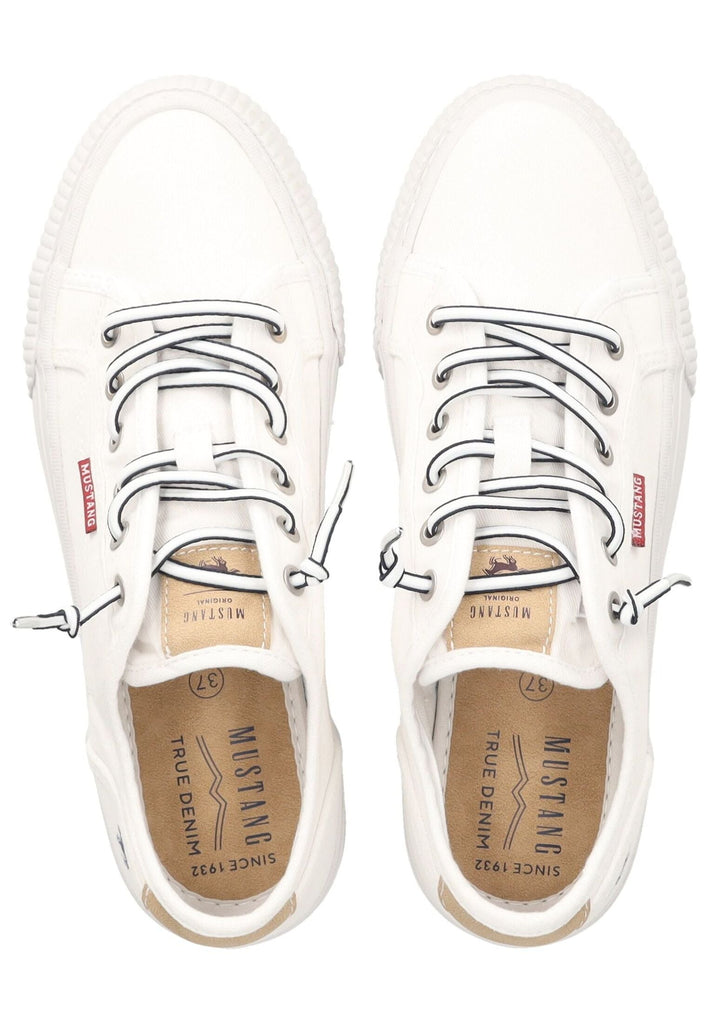 Mustang Sneaker Lederimitat/Textil Weiß