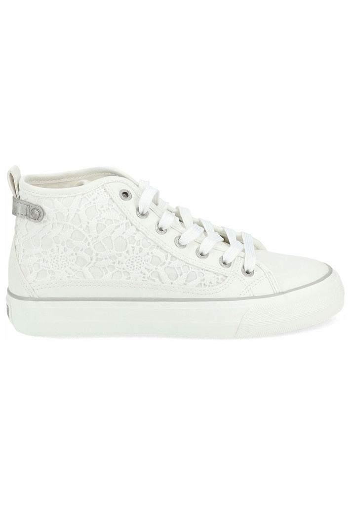 Mustang Sneaker Lederimitat/Textil Weiß