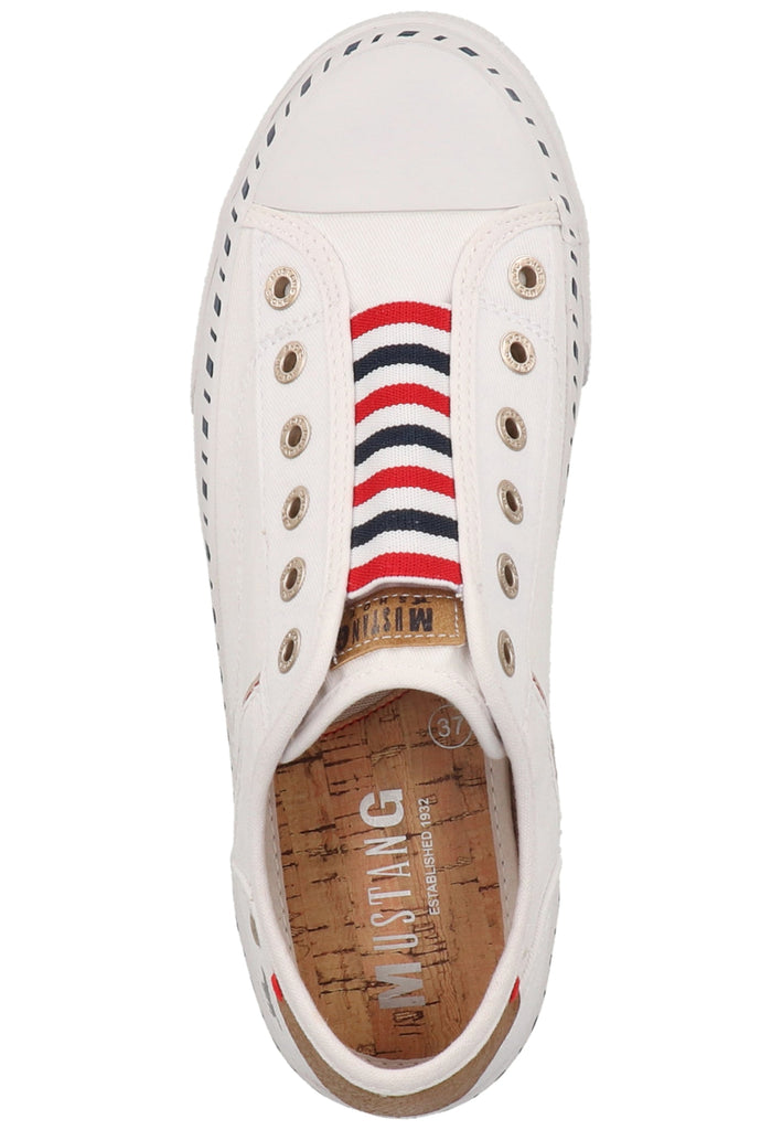 Mustang Sneaker Lederimitat/Textil Weiß