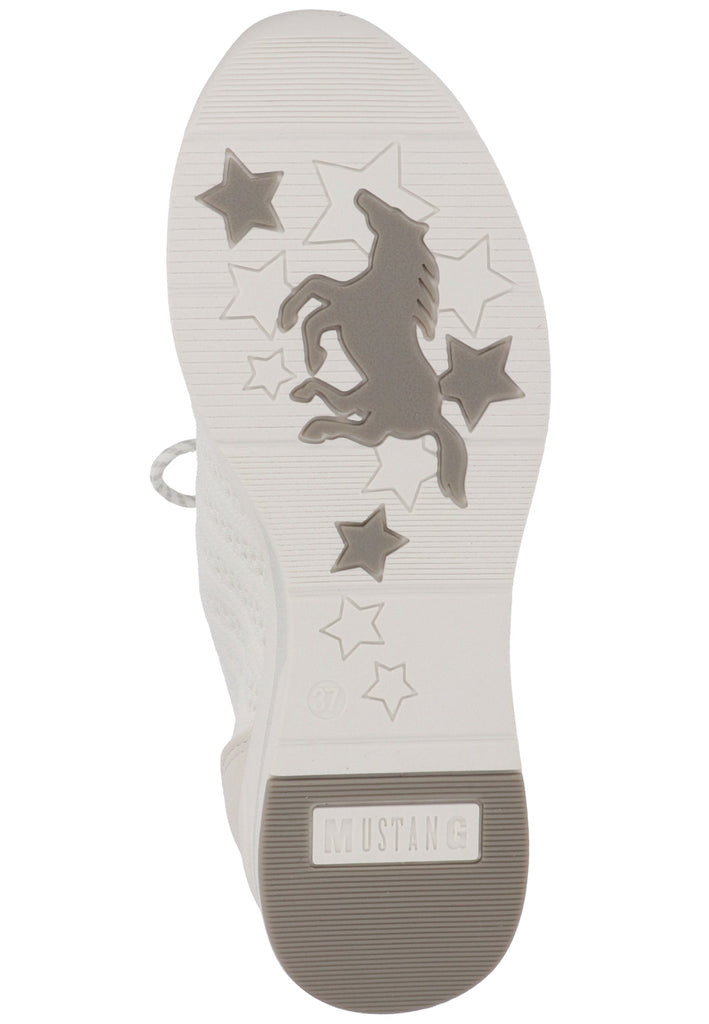 Mustang Sneaker Lederimitat/Textil Weiß