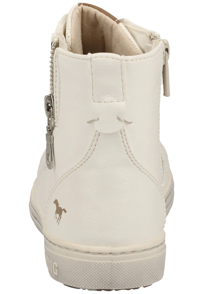 Mustang Sneaker Lederimitat/Textil Weiß