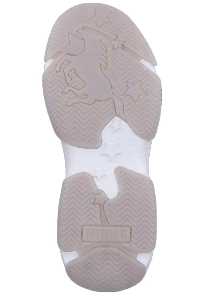 Mustang Sneaker Lederimitat/Textil Weiß