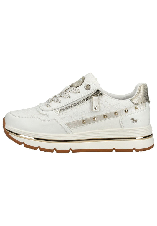 Mustang Sneaker Lederimitat/Textil Weiß
