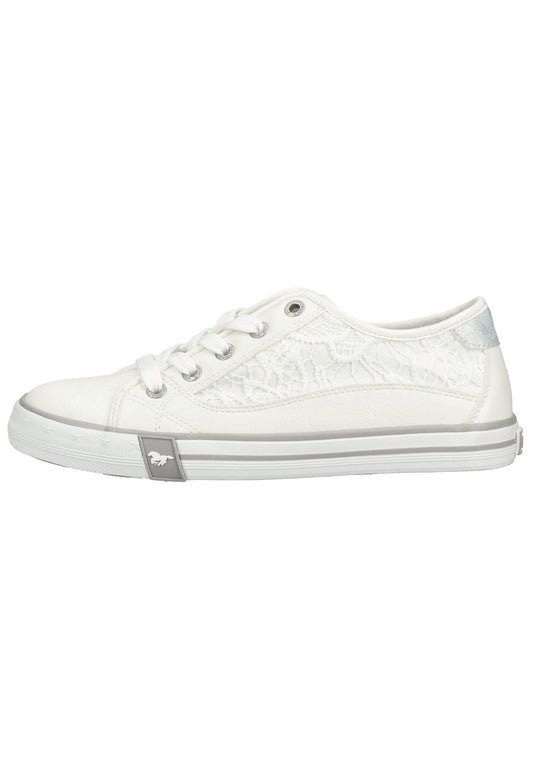 Mustang Sneaker Lederimitat/Textil Weiß