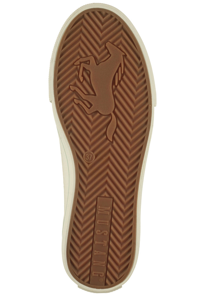 Mustang Sneaker Lederimitat/Textil Weiß/Blau