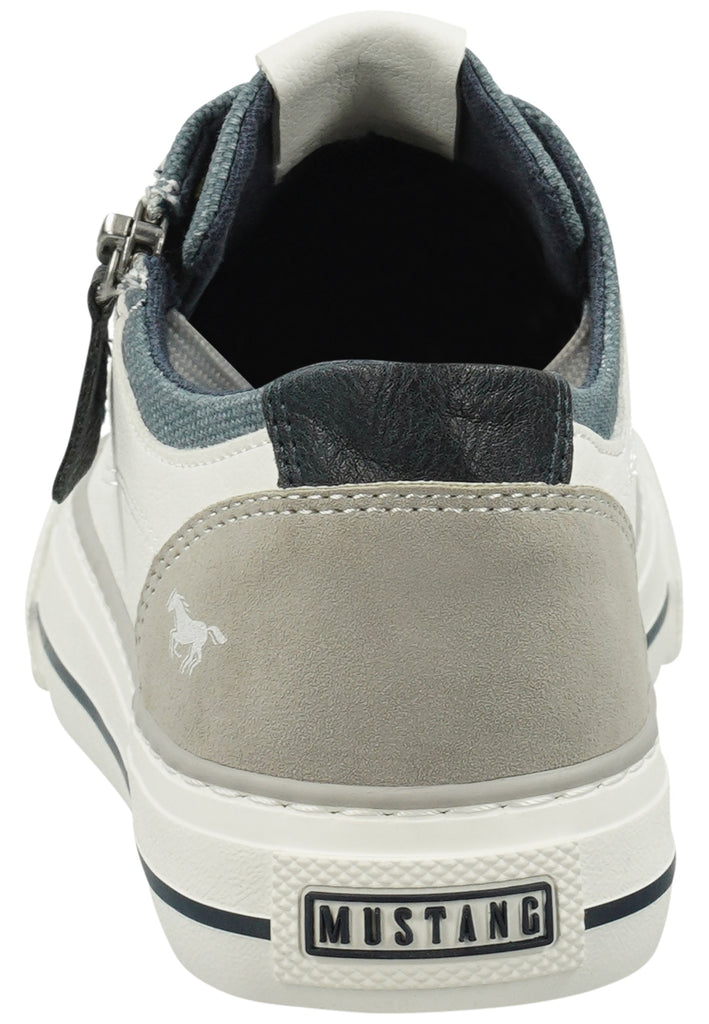 Mustang Sneaker Lederimitat/Textil Weiß/Blau