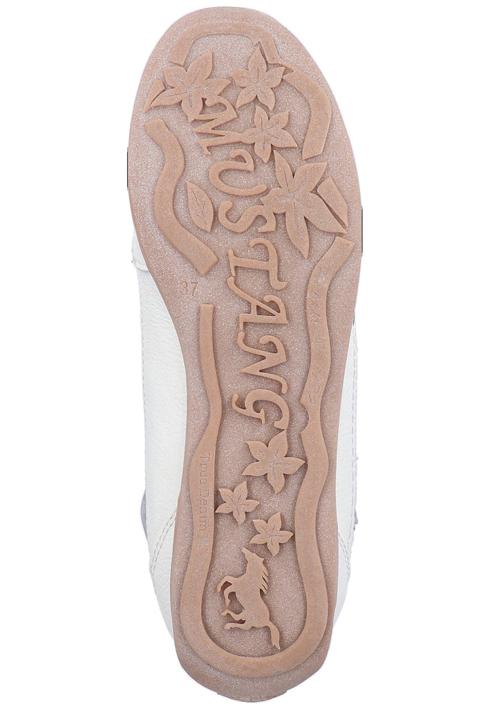 Mustang Sneaker Lederimitat/Textil Weiß/Blau