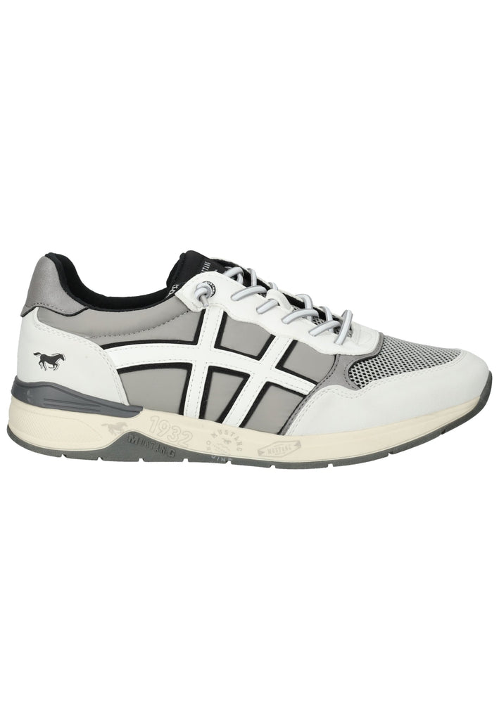Mustang Sneaker Lederimitat/Textil Weiß/Grau