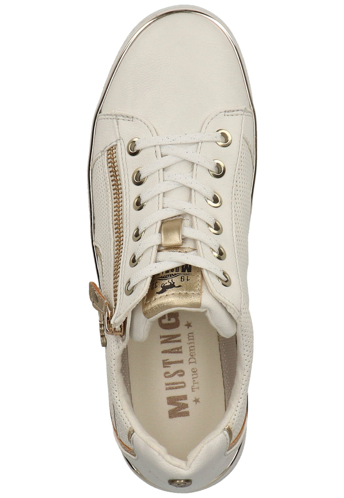 Mustang Sneaker Lederimitat Weiß/Gold