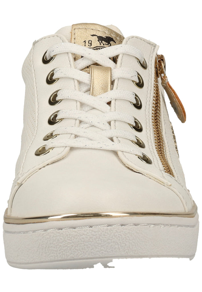 Mustang Sneaker Lederimitat Weiß/Gold