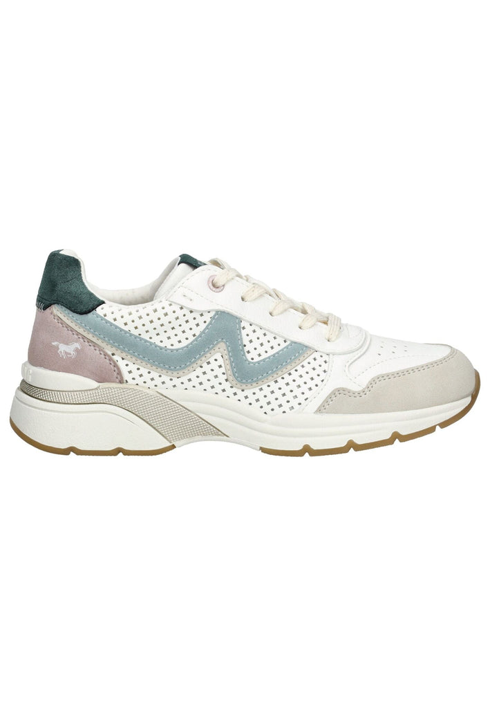 Mustang Sneaker Lederimitat Weiß/Grün