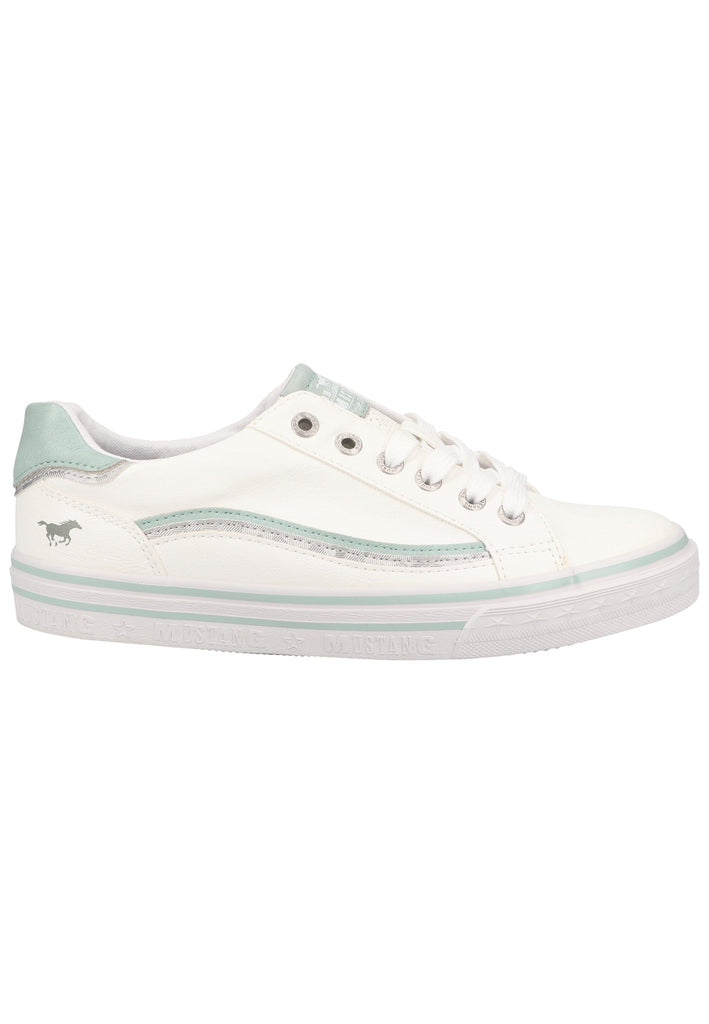 Mustang Sneaker Lederimitat Weiß/Grün