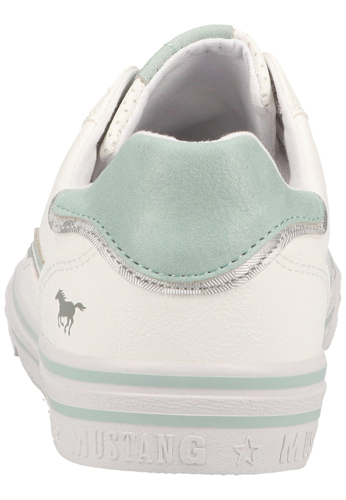 Mustang Sneaker Lederimitat Weiß/Grün