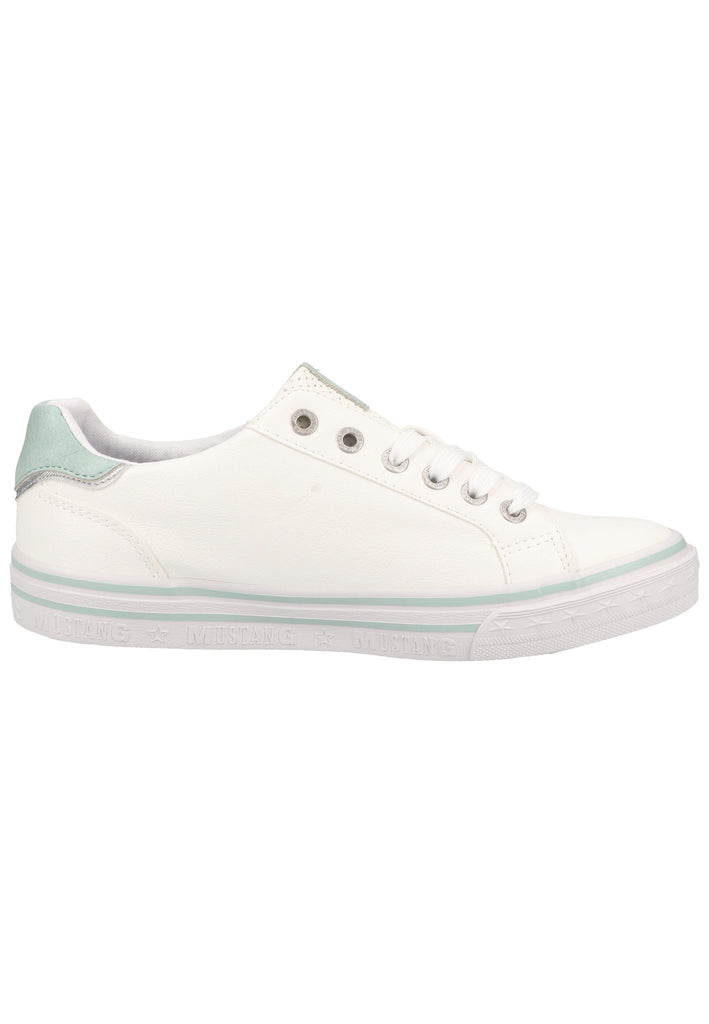 Mustang Sneaker Lederimitat Weiß/Grün