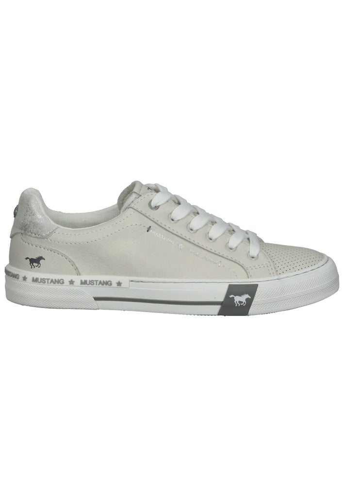 Mustang Sneaker Lederimitat Weiß/Silber