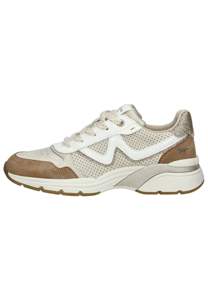 Sneaker Mustang Sneaker Lederimitat Braun/Beige