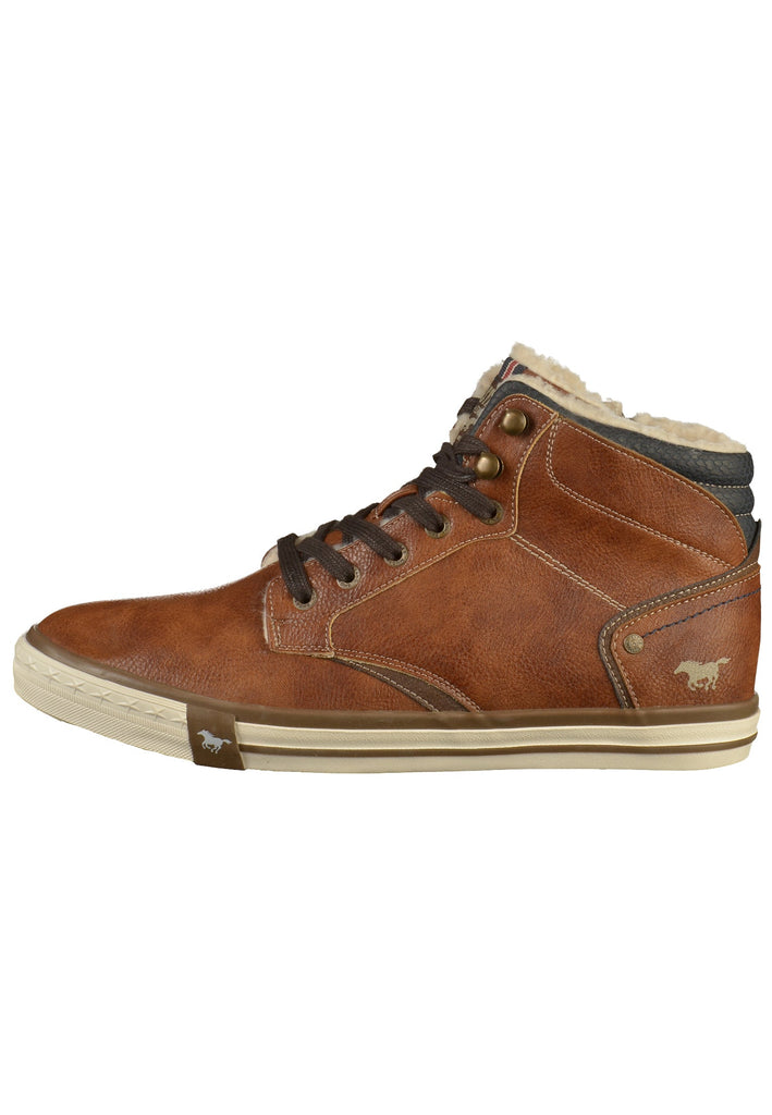 Sneaker Mustang Sneaker Lederimitat Kastanie Warmfutter
