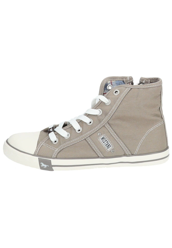 Sneaker Mustang Sneaker Lederimitat/Textil Grau/Silber