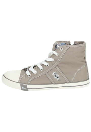 Sneaker Mustang Sneaker Lederimitat/Textil Grau/Silber