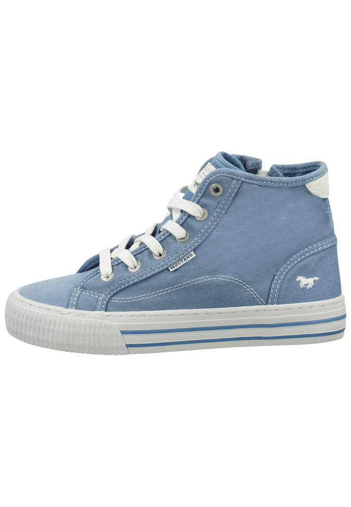 Sneaker Mustang Sneaker Lederimitat/Textil Hellblau