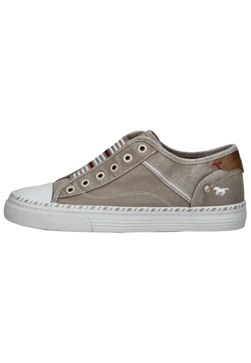 Sneaker Mustang Sneaker Lederimitat/Textil Silber/grau