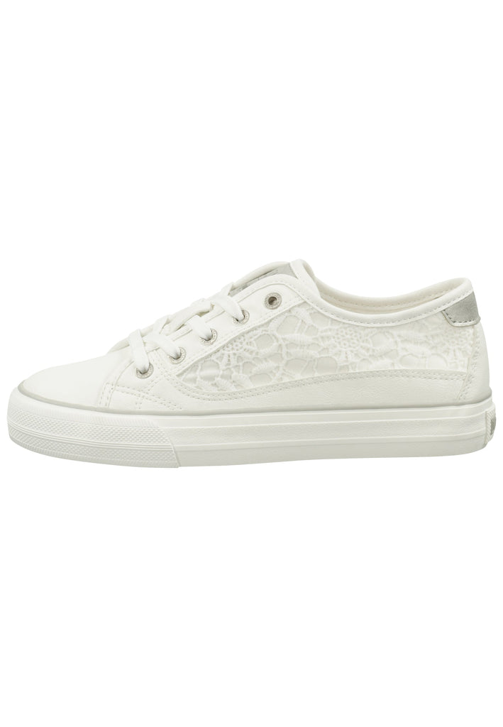 Sneaker Mustang Sneaker Lederimitat/Textil Weiß