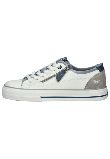 Sneaker Mustang Sneaker Lederimitat/Textil Weiß