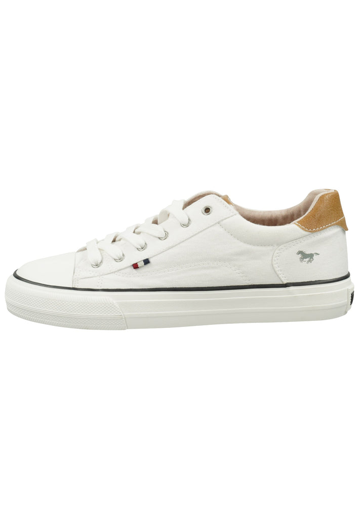 Sneaker Mustang Sneaker Lederimitat/Textil Weiß