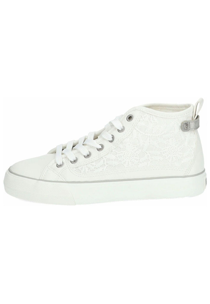 Sneaker Mustang Sneaker Lederimitat/Textil Weiß
