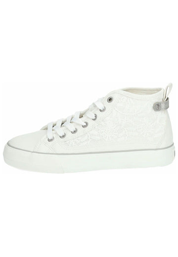Sneaker Mustang Sneaker Lederimitat/Textil Weiß